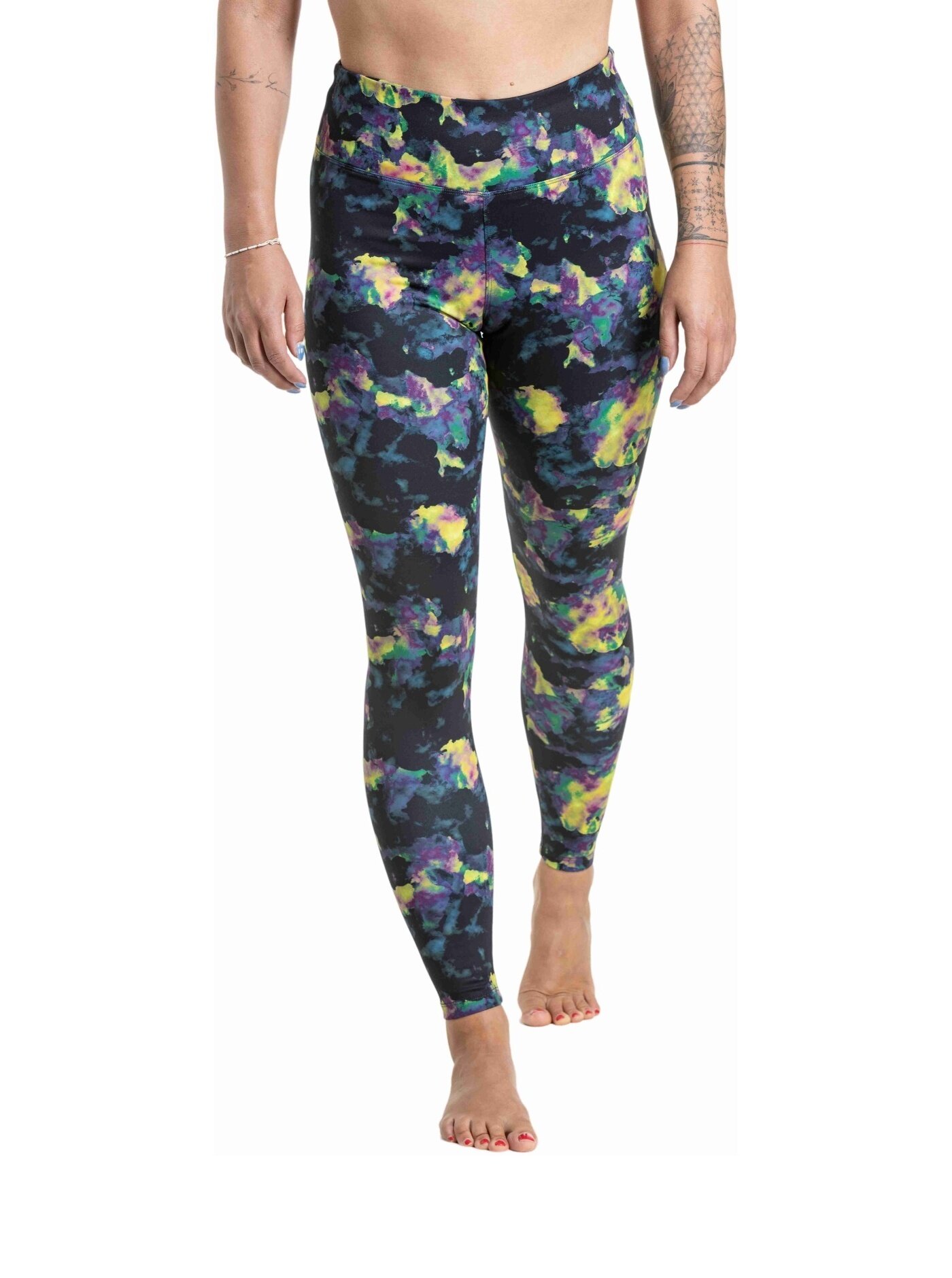 Meatfly dámské termo legíny Jenna Dark Aquarel | Černá | Velikost XS