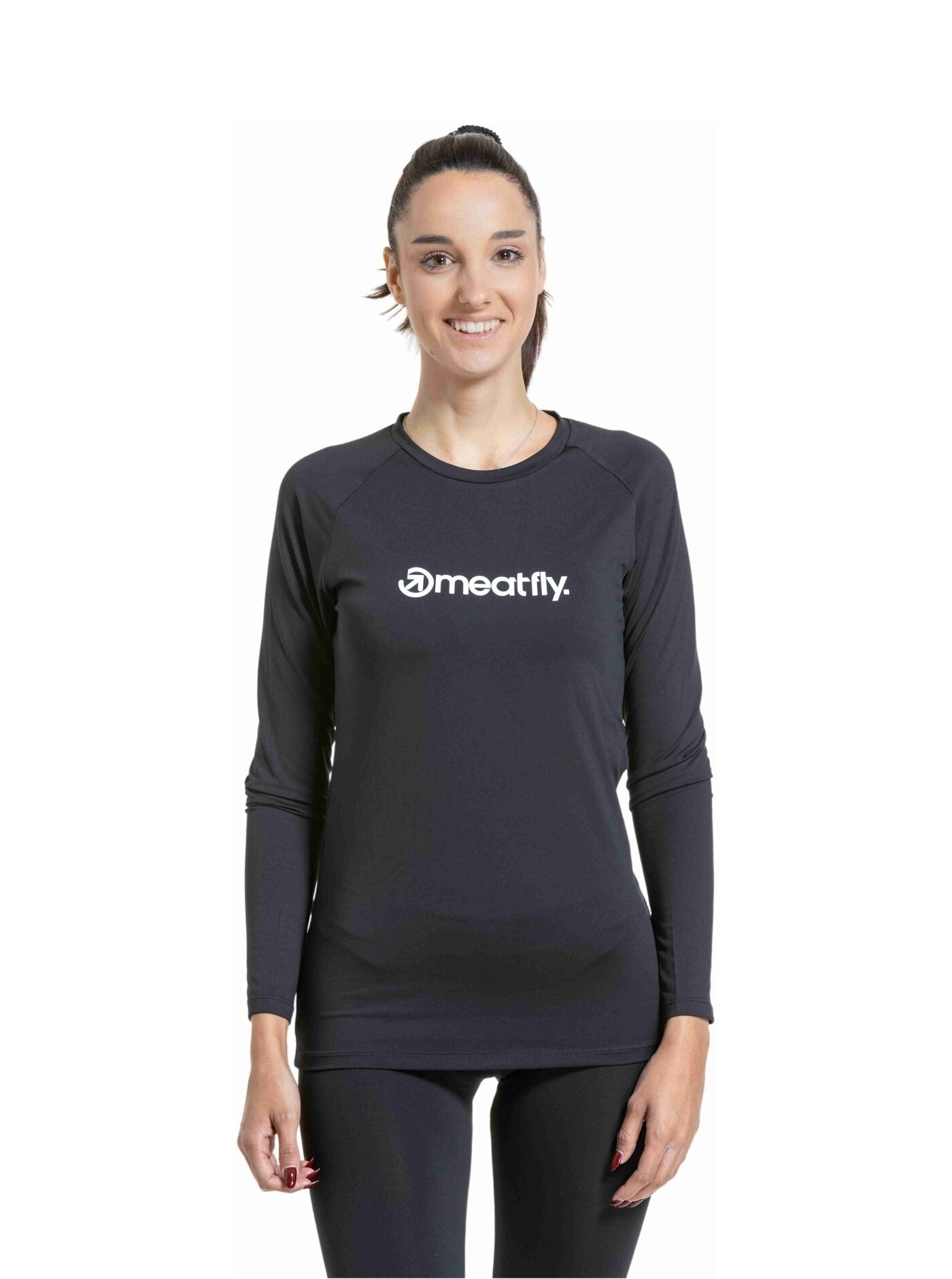 Meatfly dámské termo tričko Capa Black | Černá | Velikost XS