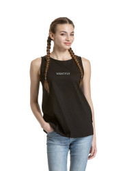 Meatfly dámské tílko Hailey Black / White | Černá | Velikost XS | 100% bavlna