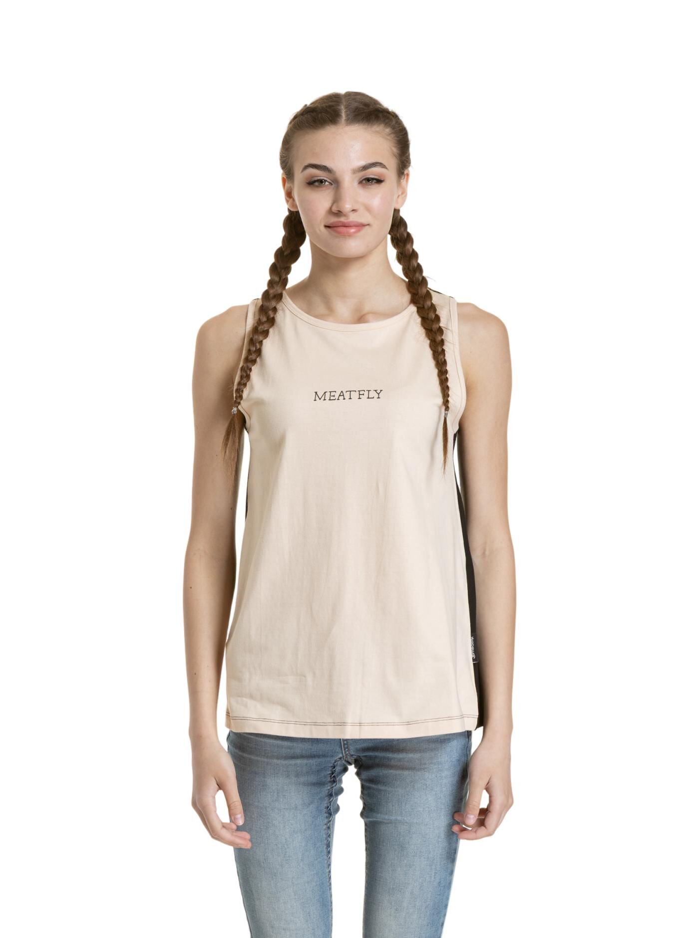 Meatfly dámské tílko Hailey Tapioca / Black | Černá | Velikost XS | 100% bavlna