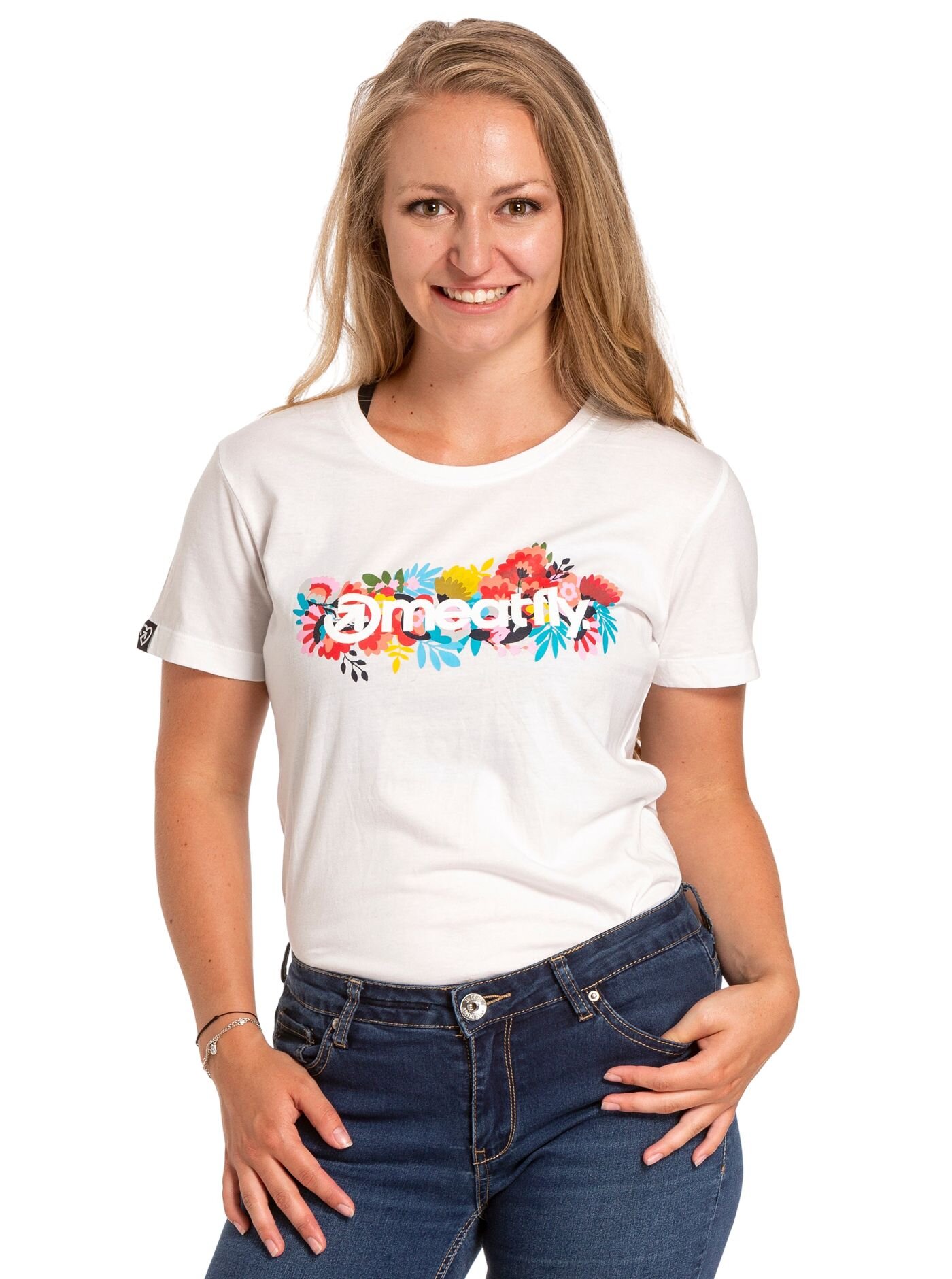 Meatfly dámské tričko Blossom White | Bílá | Velikost XS