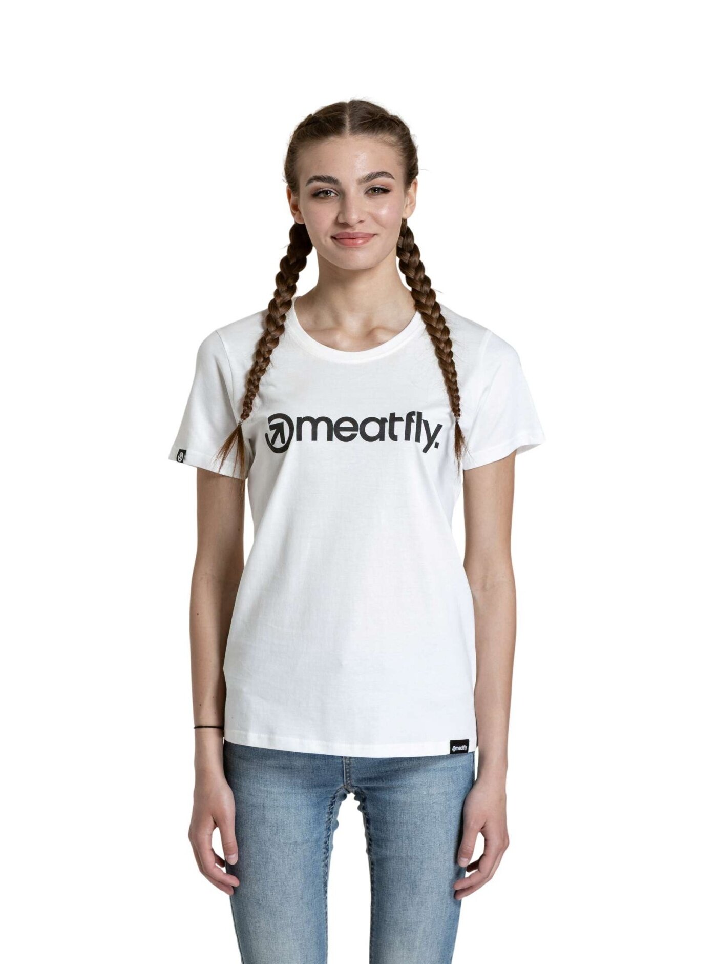 Meatfly dámské tričko Ladies MF Logo White | Velikost M