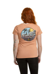 Meatfly dámské tričko Shori Coral Sand | Oranžová | Velikost XS | 100% bavlna