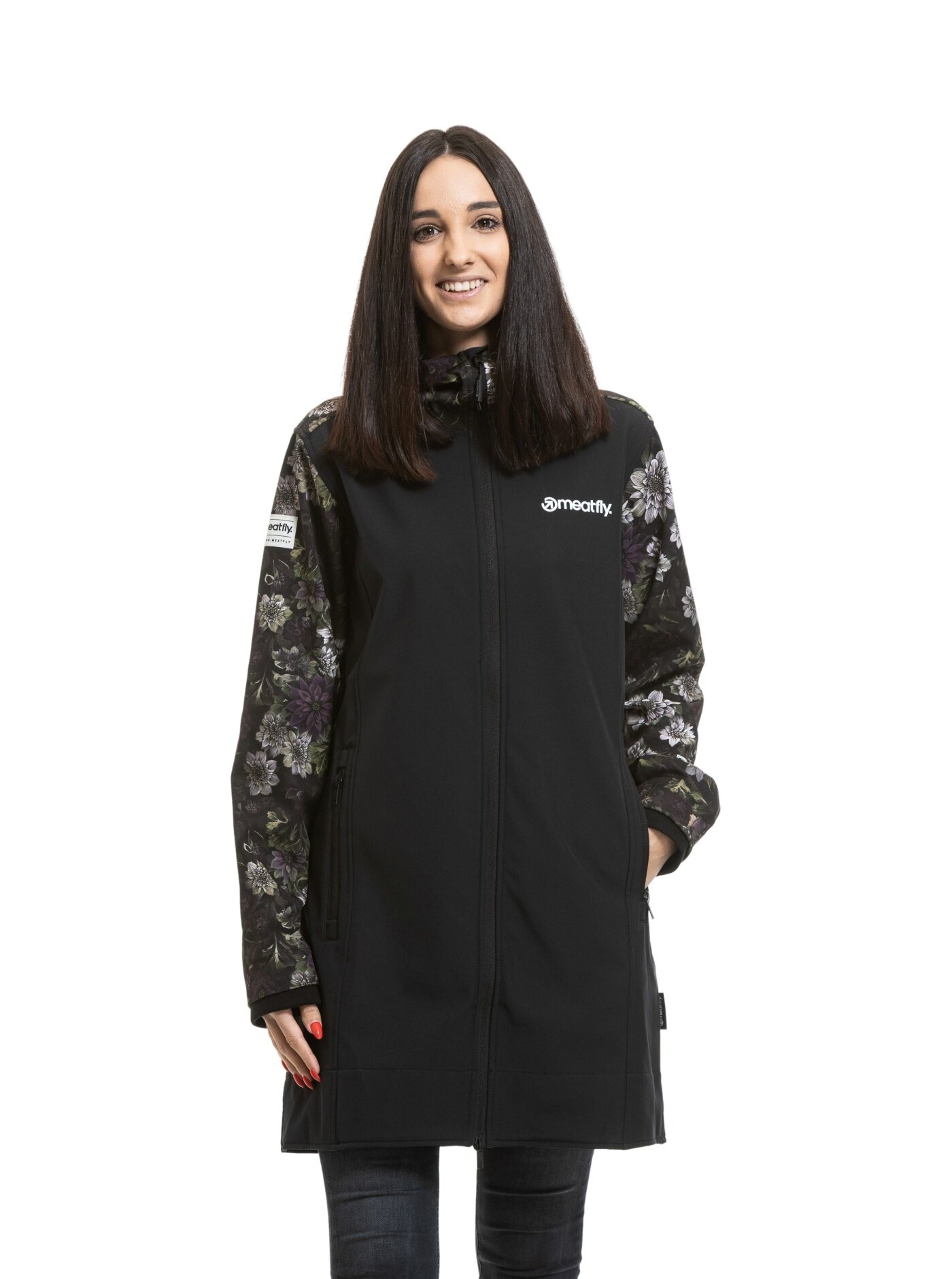 Meatfly dámský softshell kabát Thea Straws / Black | Černá | Velikost XS