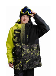 Meatfly dětská SNB & SKI bunda Bangito Acid Lime Mossy | Zelená | Velikost 134 (8y)