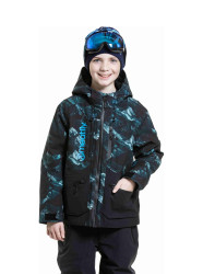 Meatfly dětská SNB & SKI bunda Bangito Green Mountains | Černá | Velikost 134