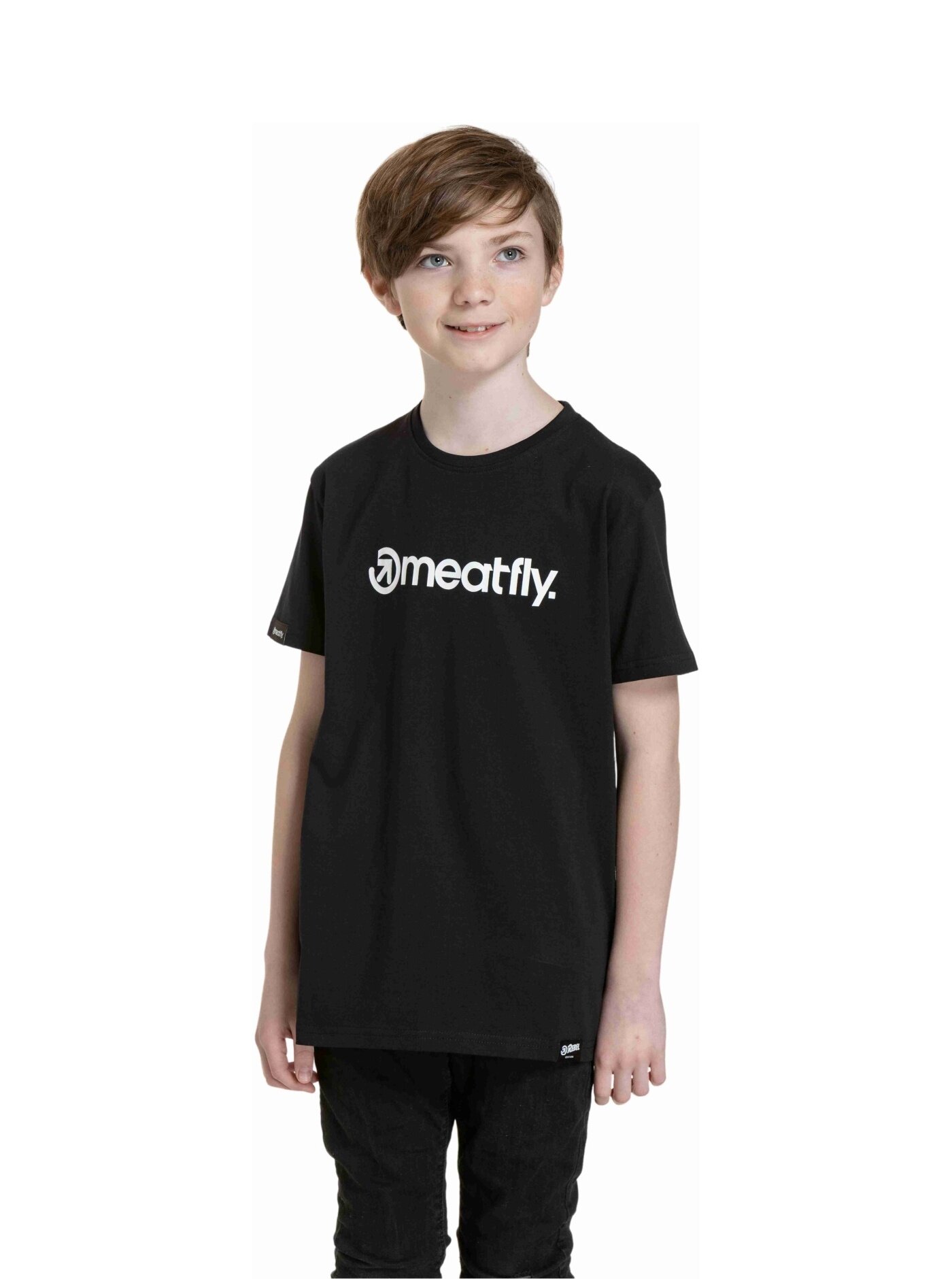 Meatfly dětské tričko Bart Black | Černá | Velikost 134 | 100% bavlna