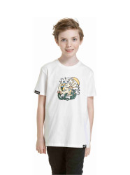 Meatfly dětské tričko Dino White | Bílá | Velikost 134 | 100% bavlna