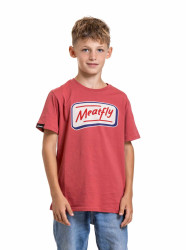 Meatfly dětské tričko Easy Logo Reddish | Červená | Velikost 134 | 100% bavlna