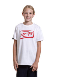 Meatfly dětské tričko Easy Logo White | Bílá | Velikost 134 | 100% bavlna