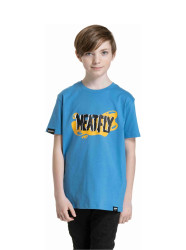 Meatfly dětské tričko Fleck Blue | Modrá | Velikost 134 | 100% bavlna
