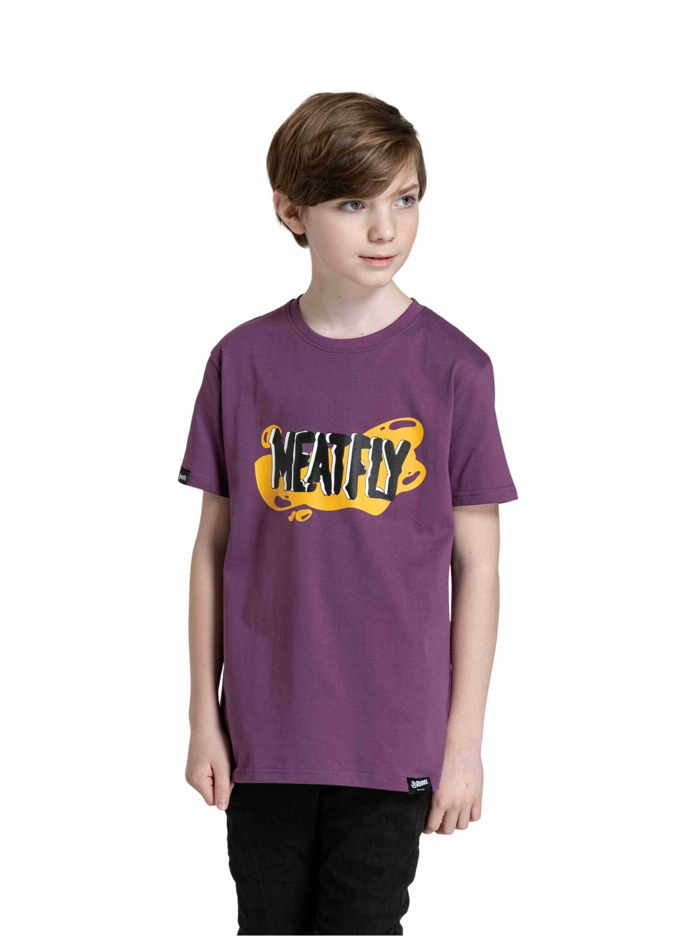 Meatfly dětské tričko Fleck Purple | Fialová | Velikost 134 | 100% bavlna