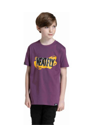 Meatfly dětské tričko Fleck Purple | Fialová | Velikost 134 | 100% bavlna