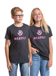 Meatfly dětské tričko Melty Charcoal Heather | Šedá | Velikost 158 | 100% bavlna