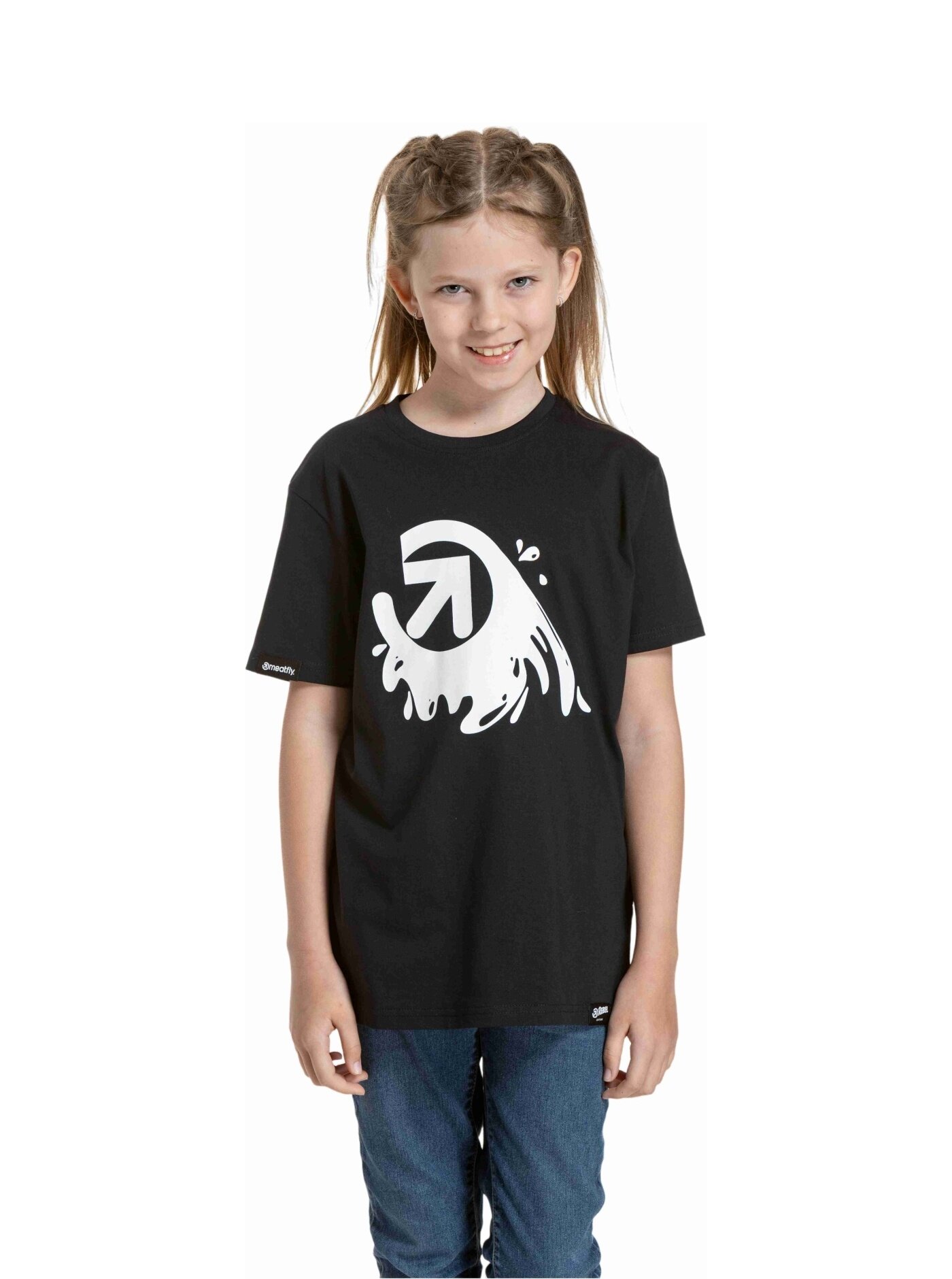 Meatfly dětské tričko Splash Black | Černá | Velikost 134 | 100% bavlna
