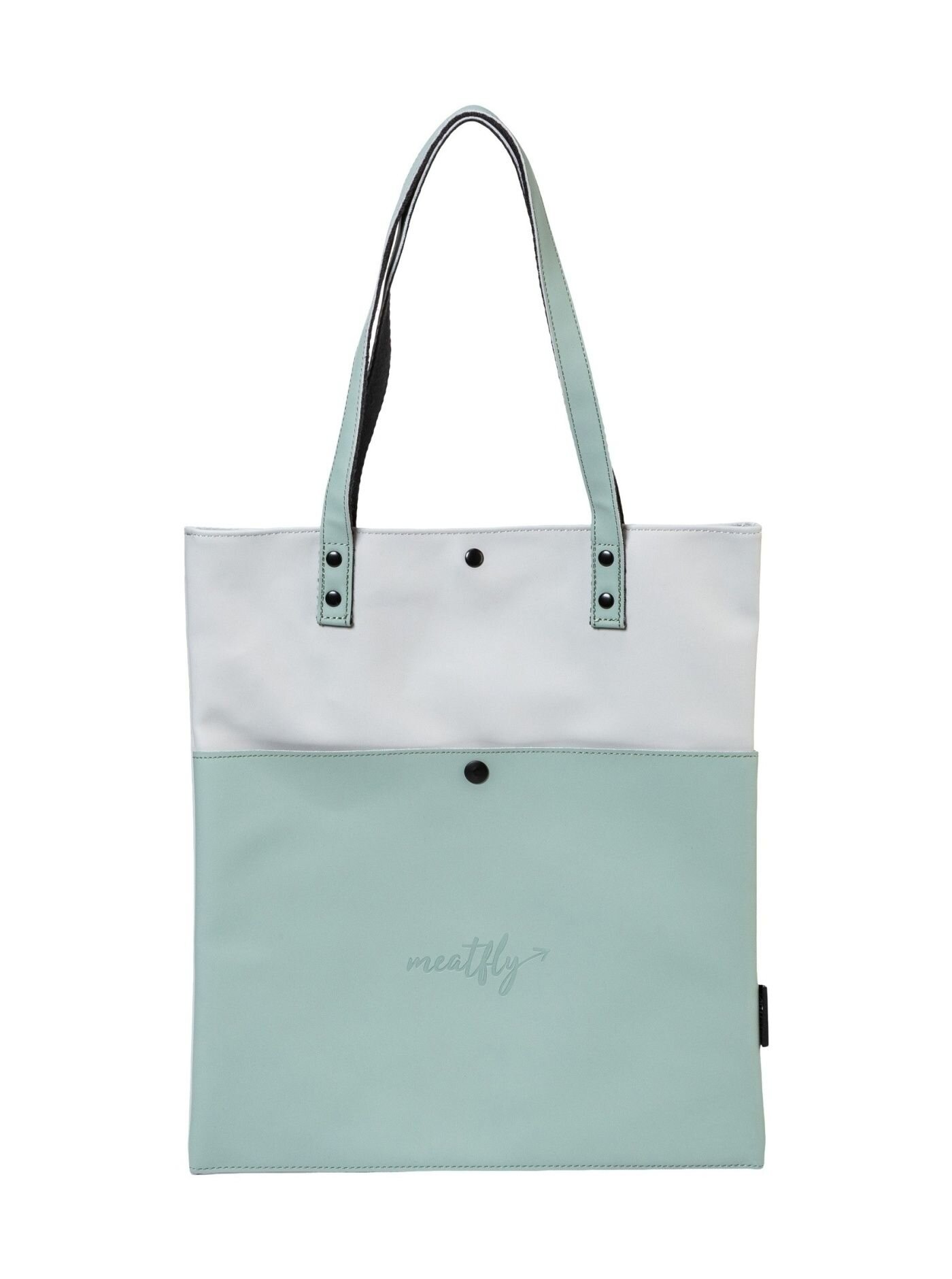 Meatfly kabelka Janie Mint / Light Grey | Modrá | Objem 3 L