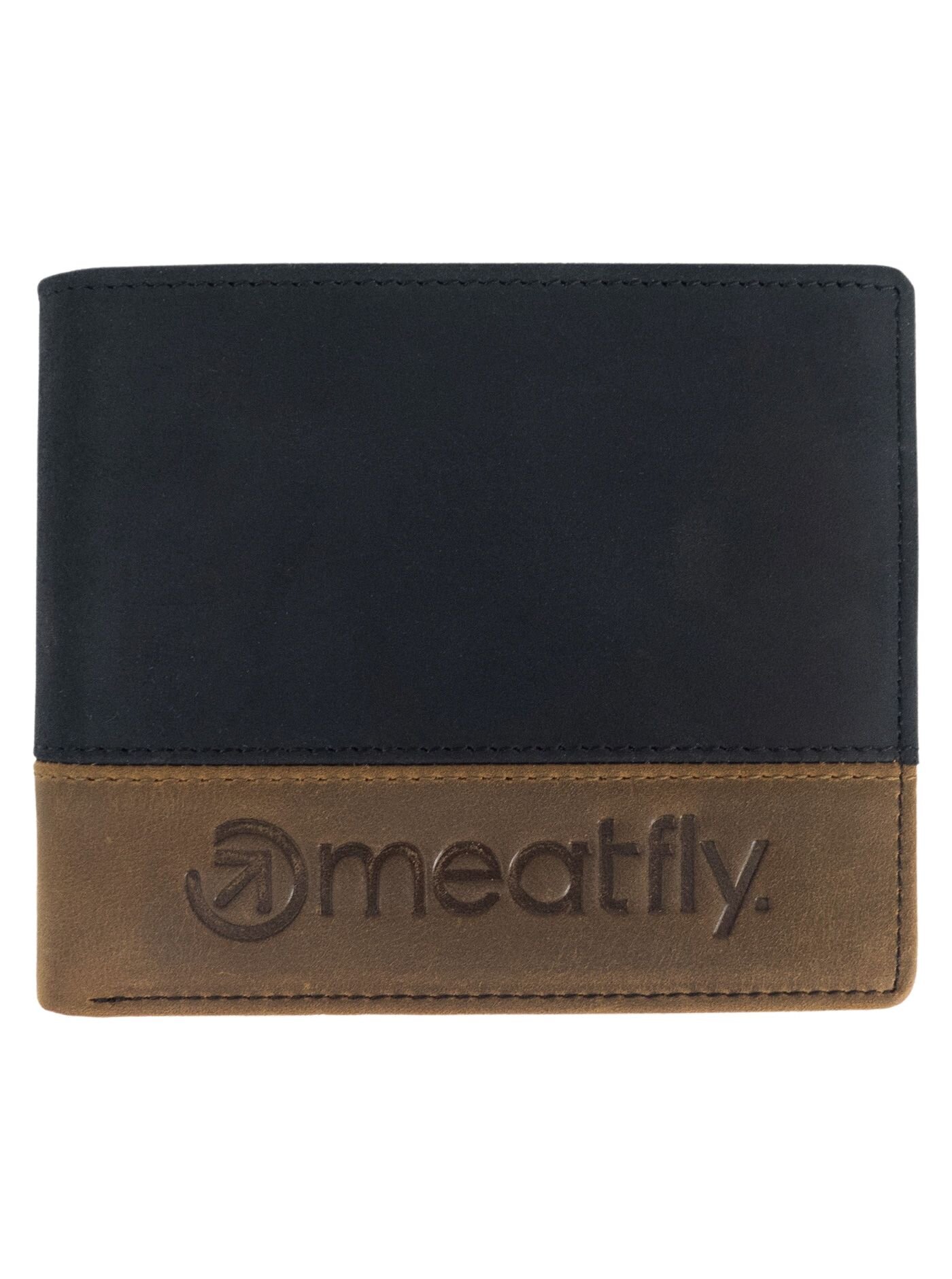 Meatfly kožená peněženka Eddie Premium Black/Oak | Černá | Velikost One Size