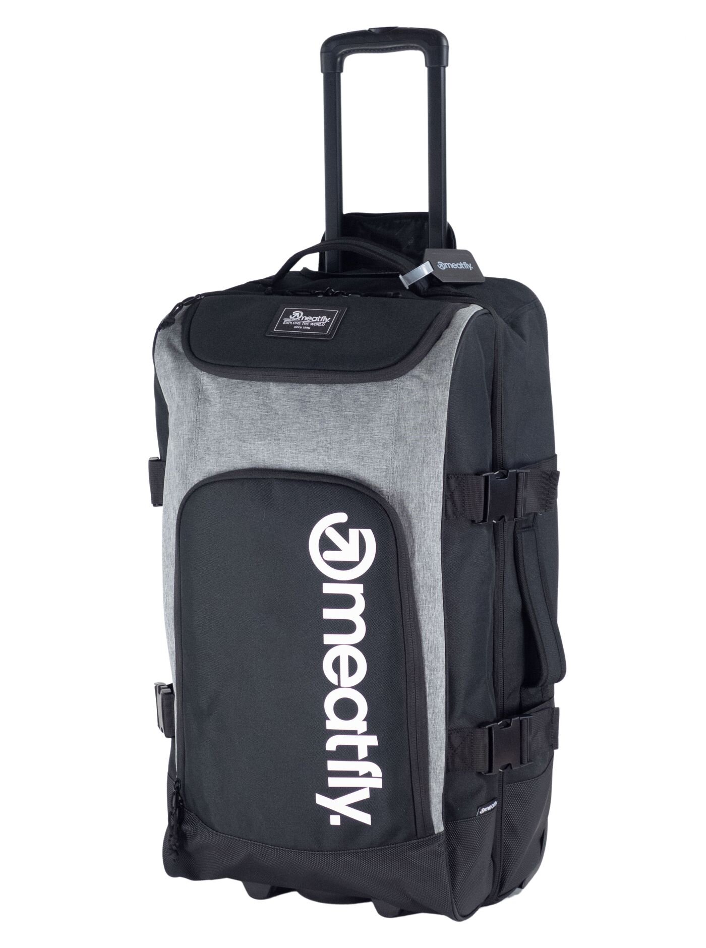 Meatfly kufr Contin Grey Heather | Černá | Objem 100 L