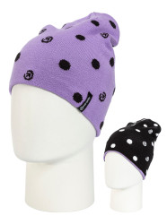 Meatfly kulich Logan Purple Dots | Černá | Velikost One Size