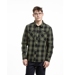 Meatfly pánská košile Hunt 2.0 Premium Olive | Zelená | Velikost S | 100% bavlna