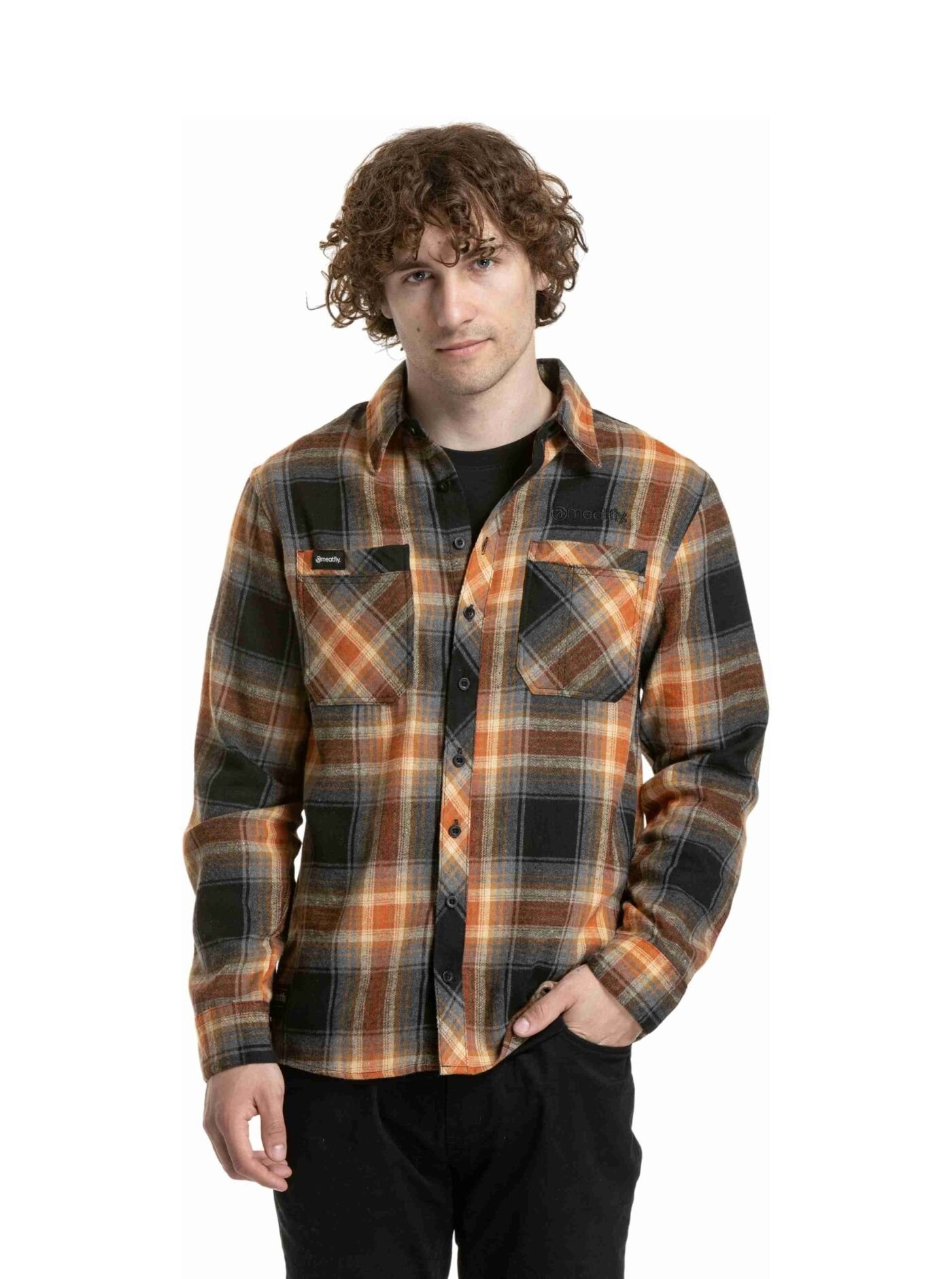 Meatfly pánská košile Kurt Blue / Red | Modrá | Velikost S