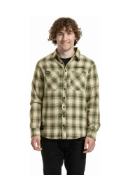 Meatfly pánská košile Kurt Green / Beige | Zelená | Velikost S
