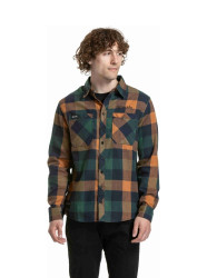 Meatfly pánská košile Kurt Violet / Red | Oranžová | Velikost S