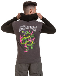 Meatfly pánská mikina Atrox Charcoal Grey Jet Black | Černá | Velikost M