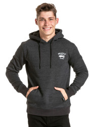 Meatfly pánská mikina Leader Of The Pack Hoodie Charcoal Heather | Šedá | Velikost M