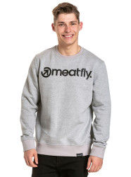 Meatfly pánská mikina MF Logo Crewneck Grey Heather | Šedá | Velikost L