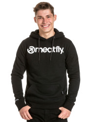 Meatfly pánská mikina MF Logo Hoodie Black | Černá | Velikost XS