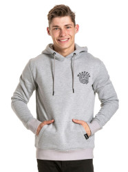 Meatfly pánská mikina Pizza Hoodie Grey Heather | Šedá | Velikost XS