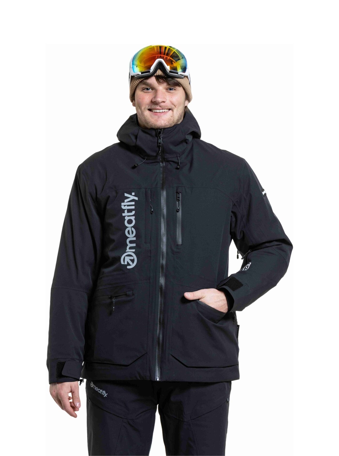 Meatfly pánská SNB & SKI bunda Manifold Black | Černá | Velikost S