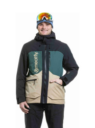 Meatfly pánská SNB & SKI bunda Manifold Black / Safari | Černá | Velikost S