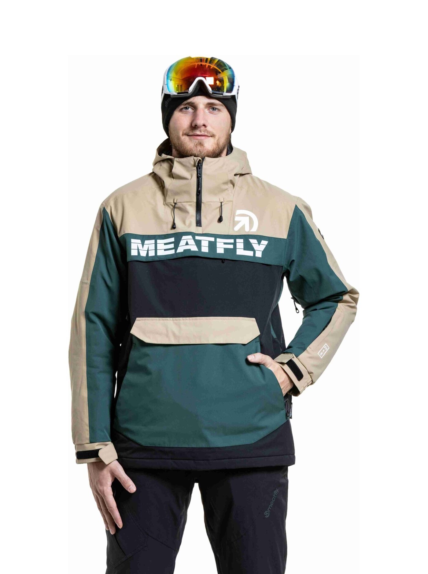 Meatfly pánská SNB & SKI bunda Zenith Black / Safari | Černá | Velikost S