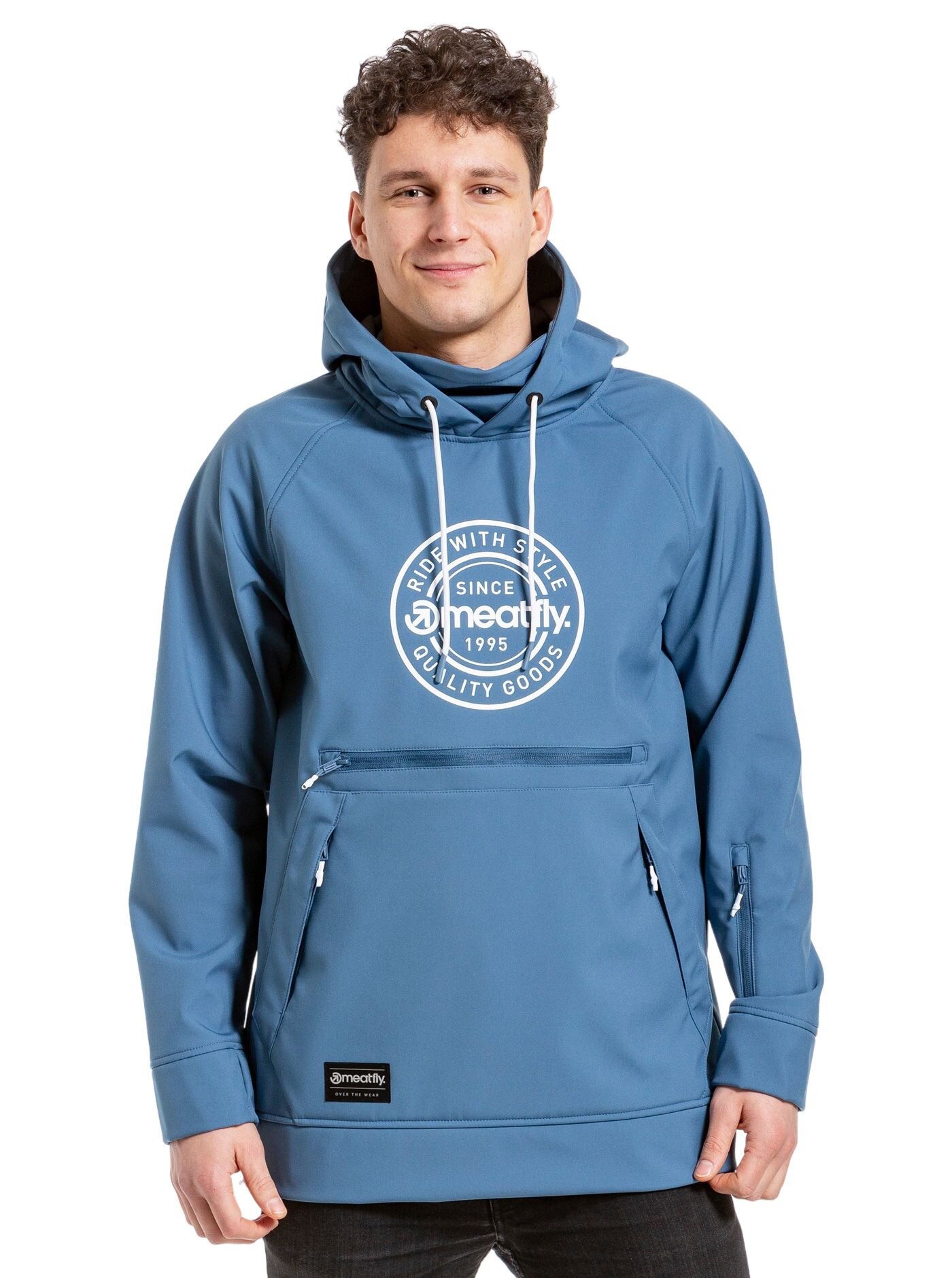 Meatfly pánská softshell bunda Jax Slate Blue | Modrá | Velikost S