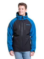 Meatfly pánská softshell bunda Rasmussen Ocean Blue/Black | Černá | Velikost S
