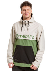 Meatfly pánská street bunda Garen Sand/Forest Green | Hnědá | Velikost S