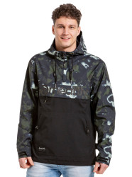 Meatfly pánská street bunda Garen Storm Camo Sand | Černá | Velikost S