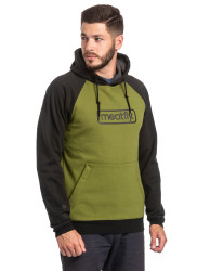 Meatfly pánská technická mikina Gravel Calla Green / Black | Černá | Velikost L