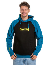 Meatfly pánská technická mikina Gravel Petrol / Black | Modrá | Velikost S