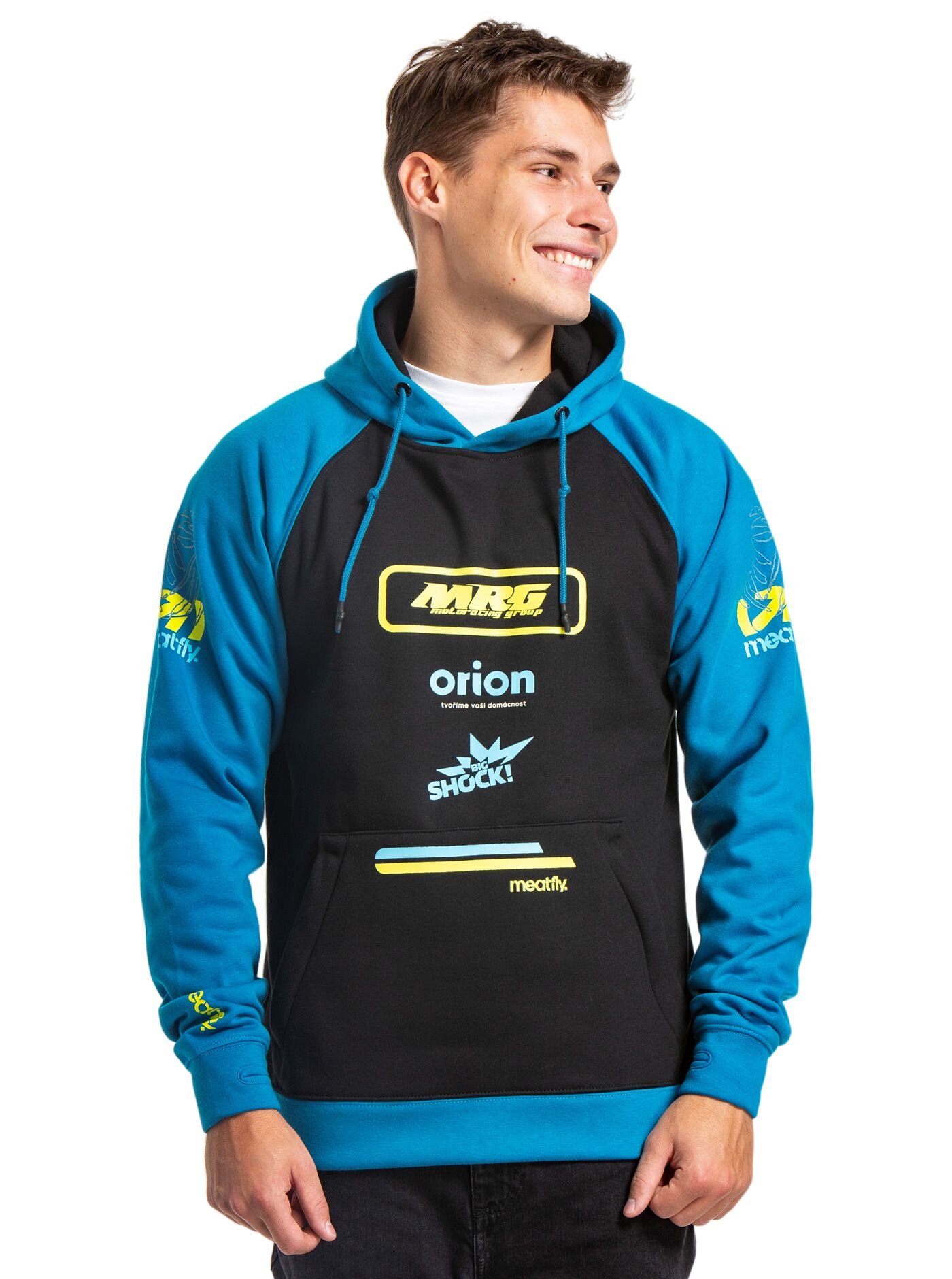 Meatfly pánská technická mikina Gravel Petrol Dakar | Modrá | Velikost S