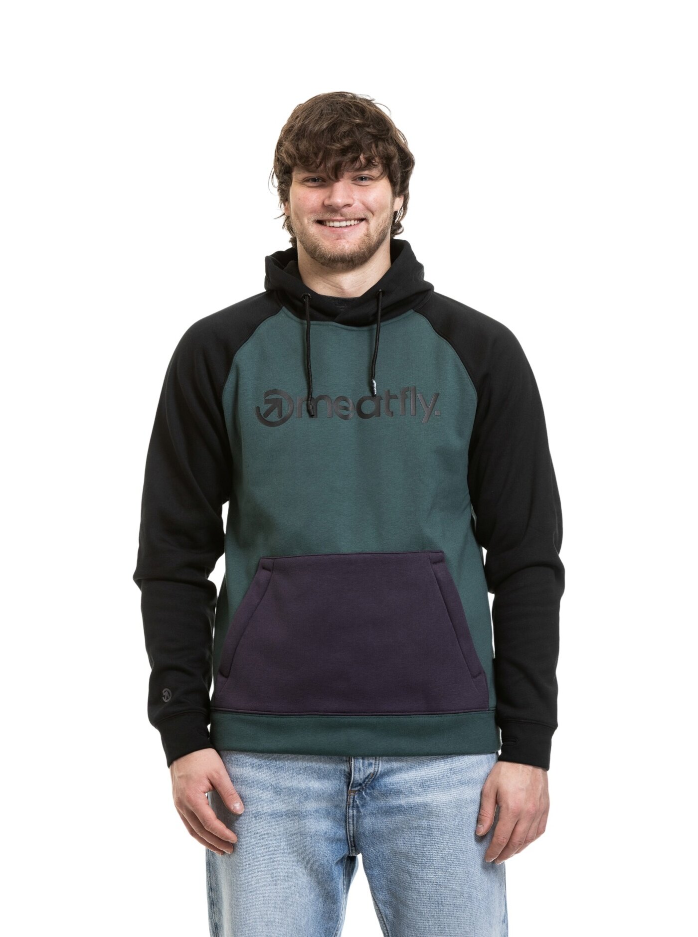 Meatfly pánská technická mikina Gravel Purple / Botanical | Fialová | Velikost S