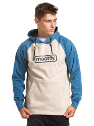 Meatfly pánská technická mikina Gravel Slate Blue/Sand | Modrá | Velikost S