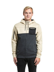 Meatfly pánská technická mikina Josh Sand / Black Heather | Černá | Velikost S