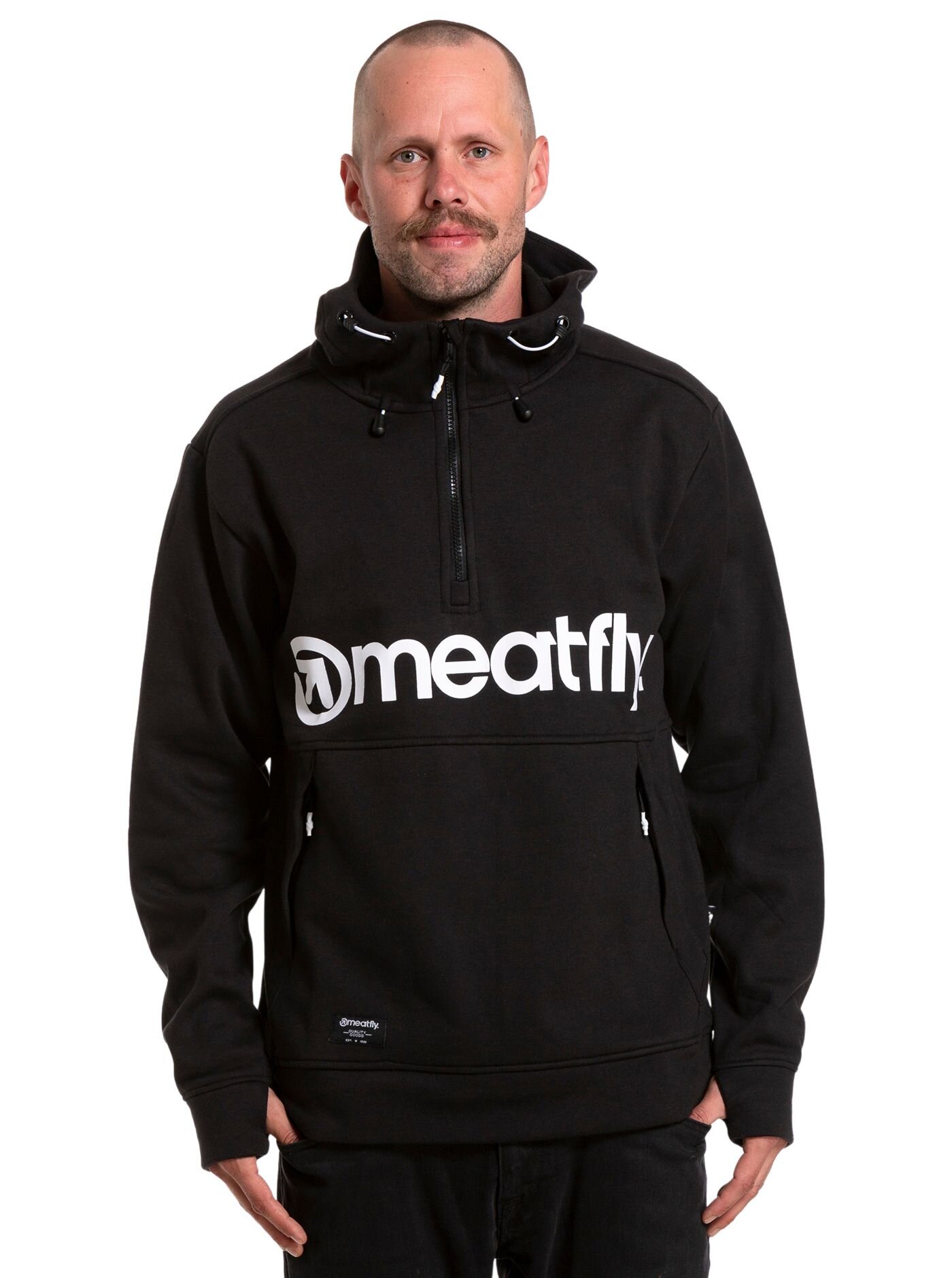 Meatfly pánská technická mikina Tason Black | Černá | Velikost S