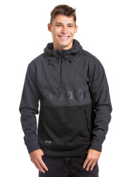 Meatfly pánská technická mikina Tason Black Heather/Black | Černá | Velikost S