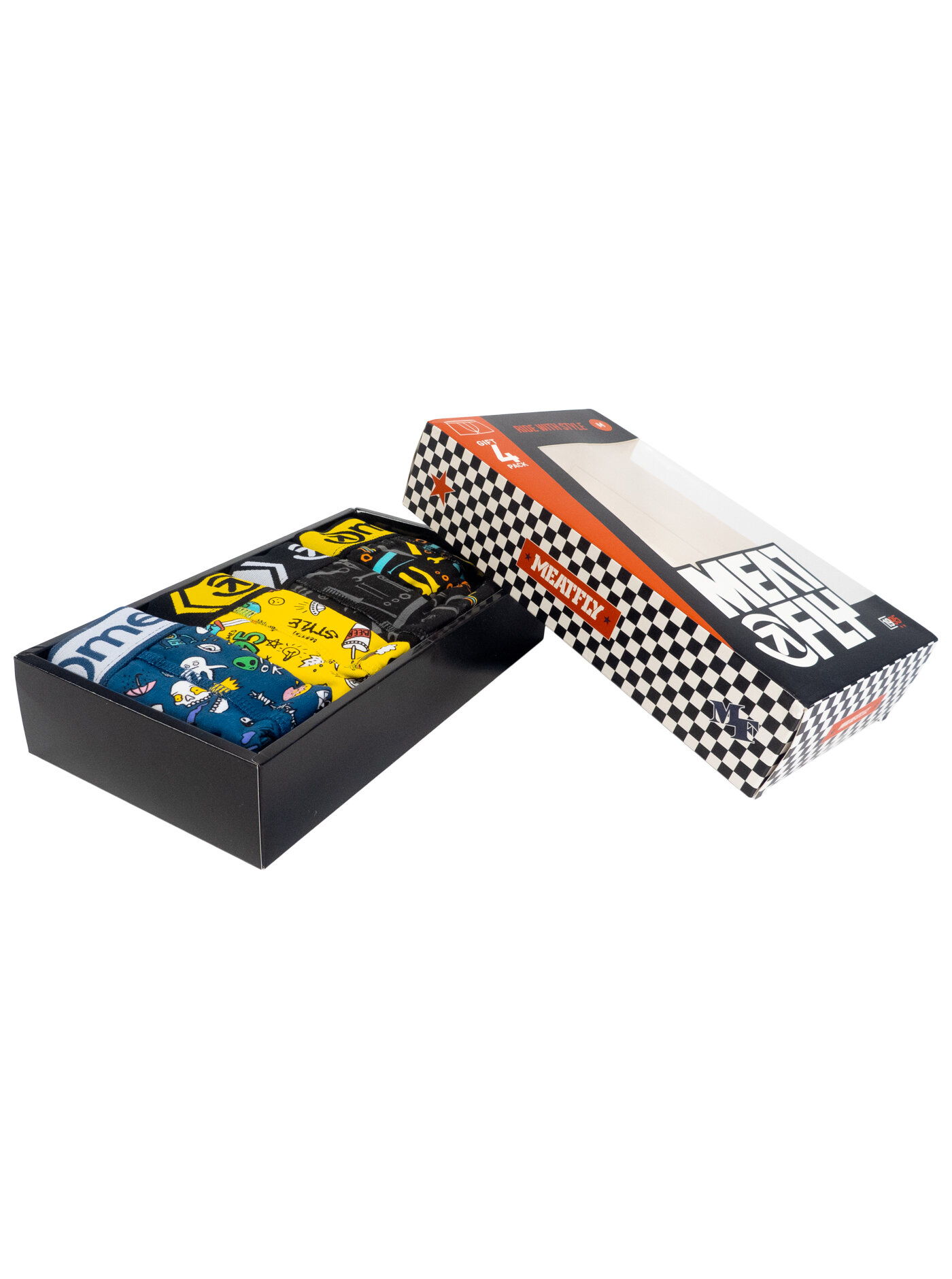 Meatfly pánské boxerky Balboa Boxershorts Tools/Jamm Gift Pack | Černá | Velikost S