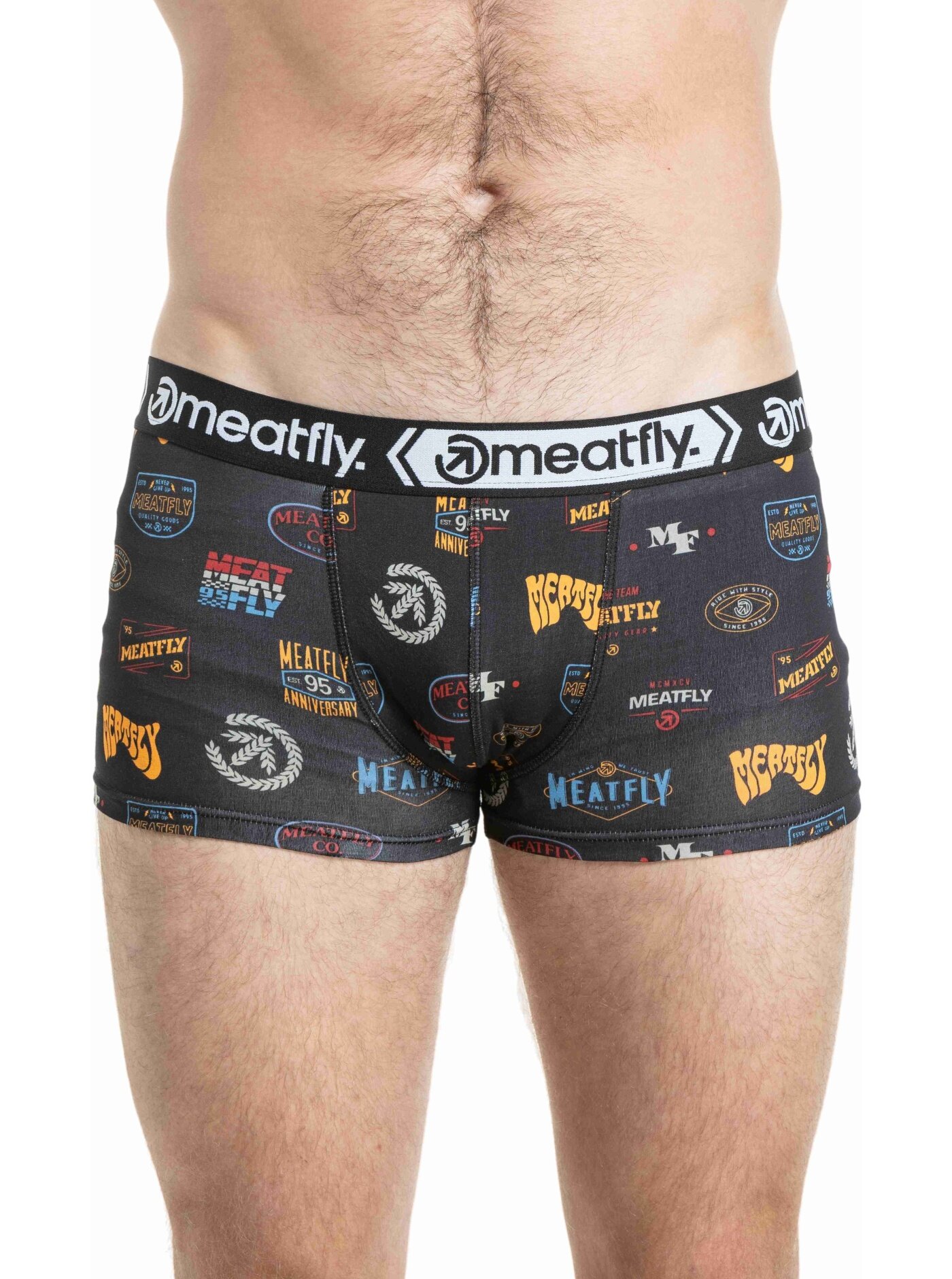 Meatfly pánské boxerky Balboa Double Pack Badges | Mnohobarevná | Velikost S