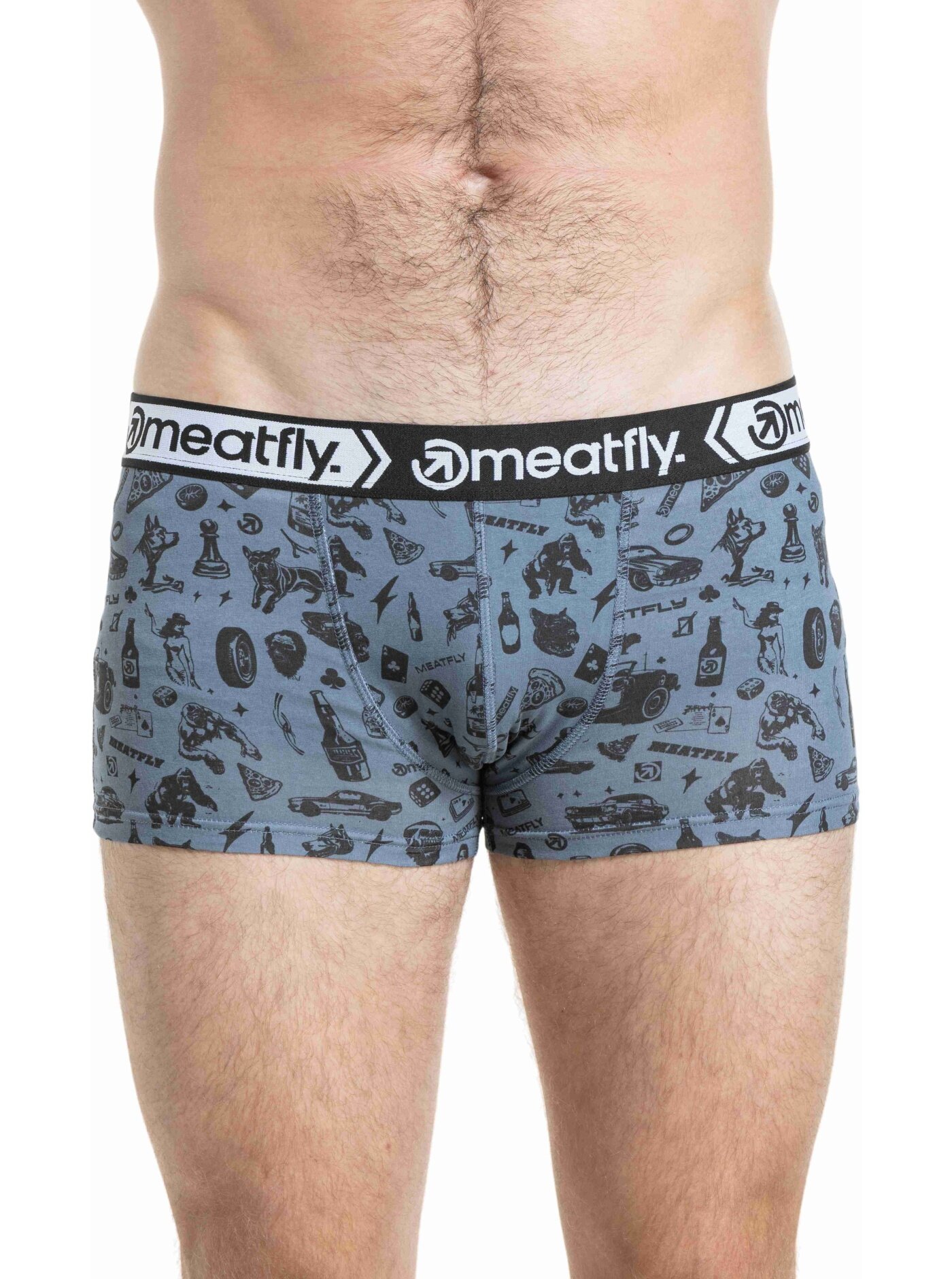 Meatfly pánské boxerky Balboa Double Pack Riot Act Seamless | Mnohobarevná | Velikost S